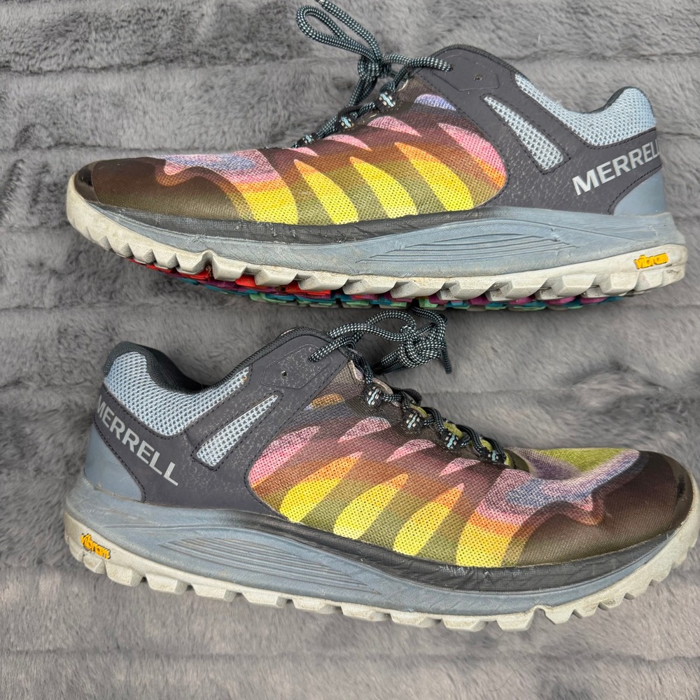 Merrell Nova 2 Rainbow Mountain Trail Running Shoes Mens 9.5 J135427 Multi Color